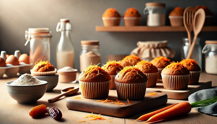 Healthy Vegan Carrot Muffins